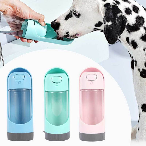 Portable Pet Dog Water Bottle 300ml Drinking Bowl